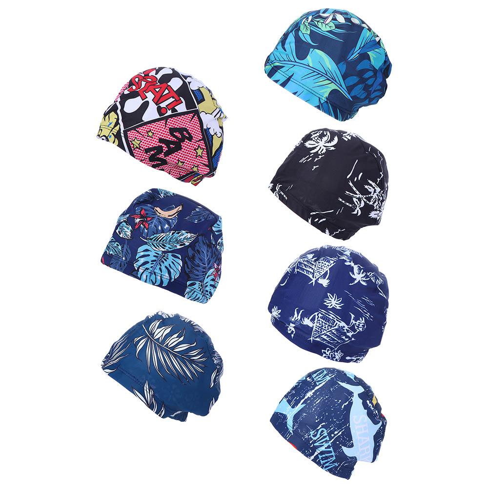 Aquatic Sports Hat - Calico Swim Cap Breathable Elastic Waterproof