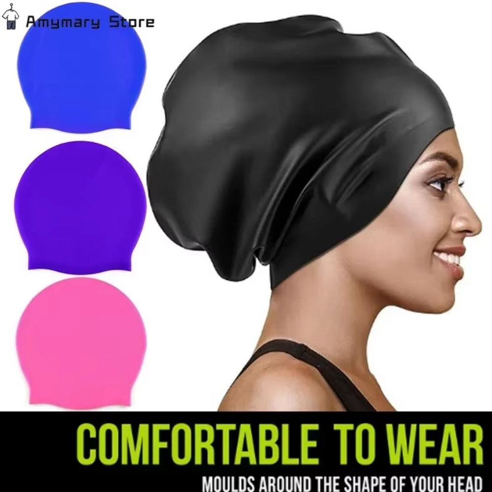 Aquatic Sports Cap - Elastic Silicone Swim Headgear Thicken Design