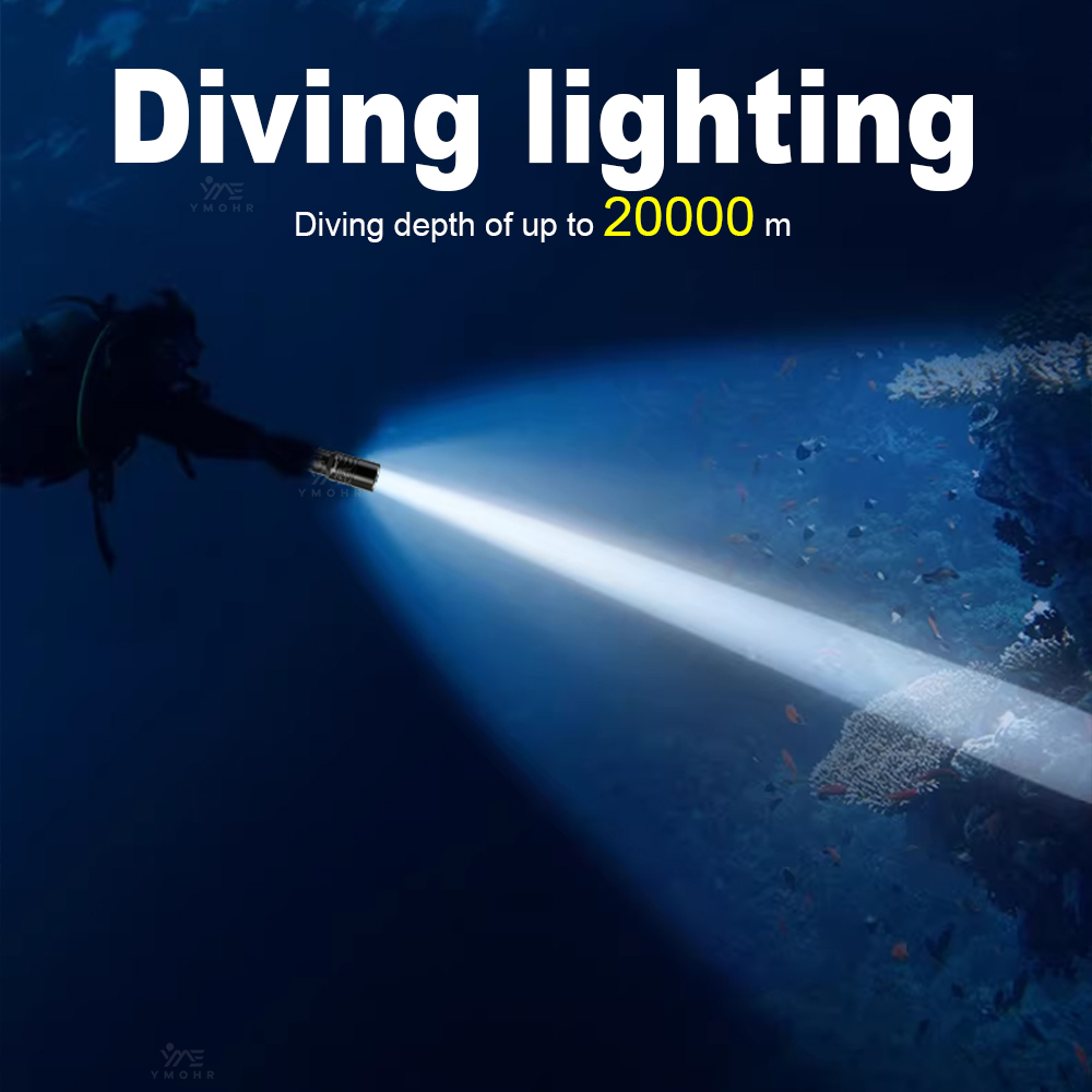20000M Diving Flashlight Power - đánh giá và giá Underwater Flashlight