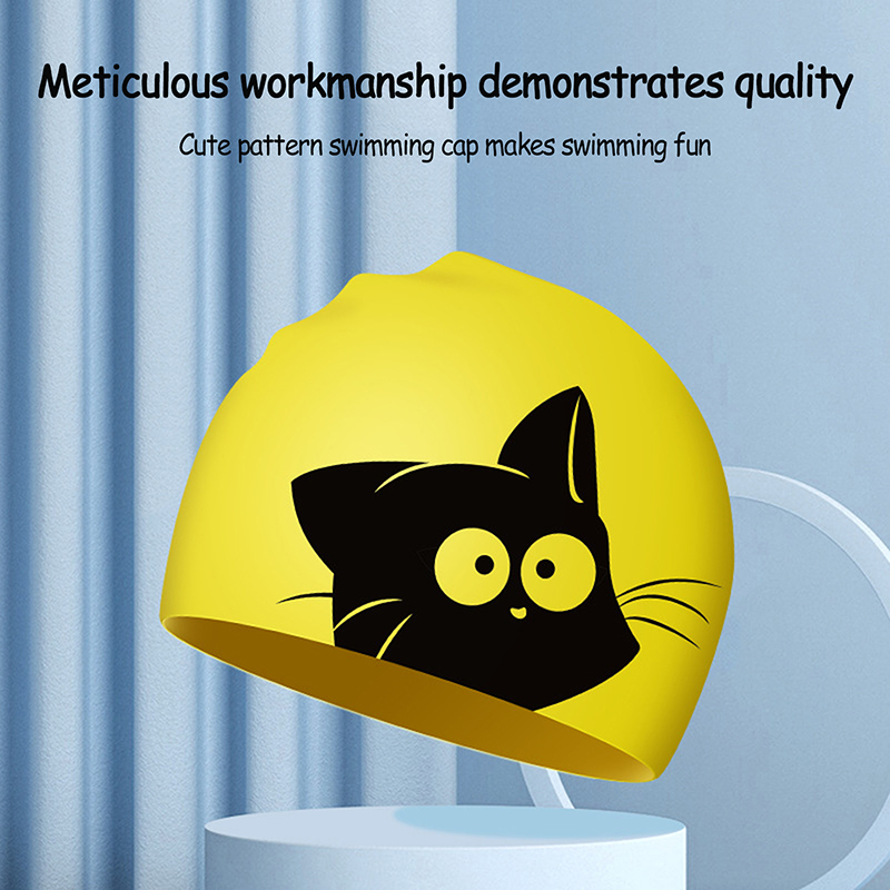 Cute Cat Swimming Cap For Long - đánh giá và giá Aquatic Sports Cap