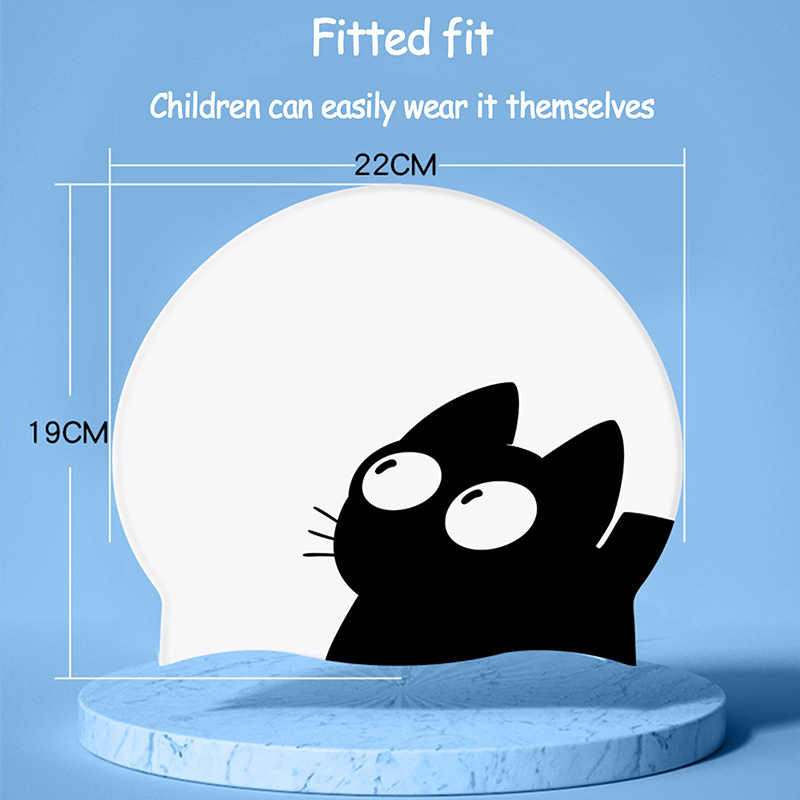 Cute Cat Swimming Cap For Long - đánh giá và giá Aquatic Sports Cap