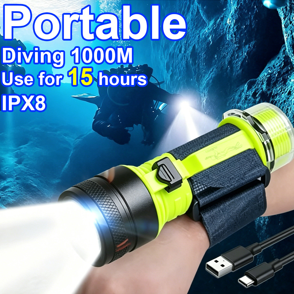 New Portable Professional LED  - đánh giá và giá Underwater Flashlight