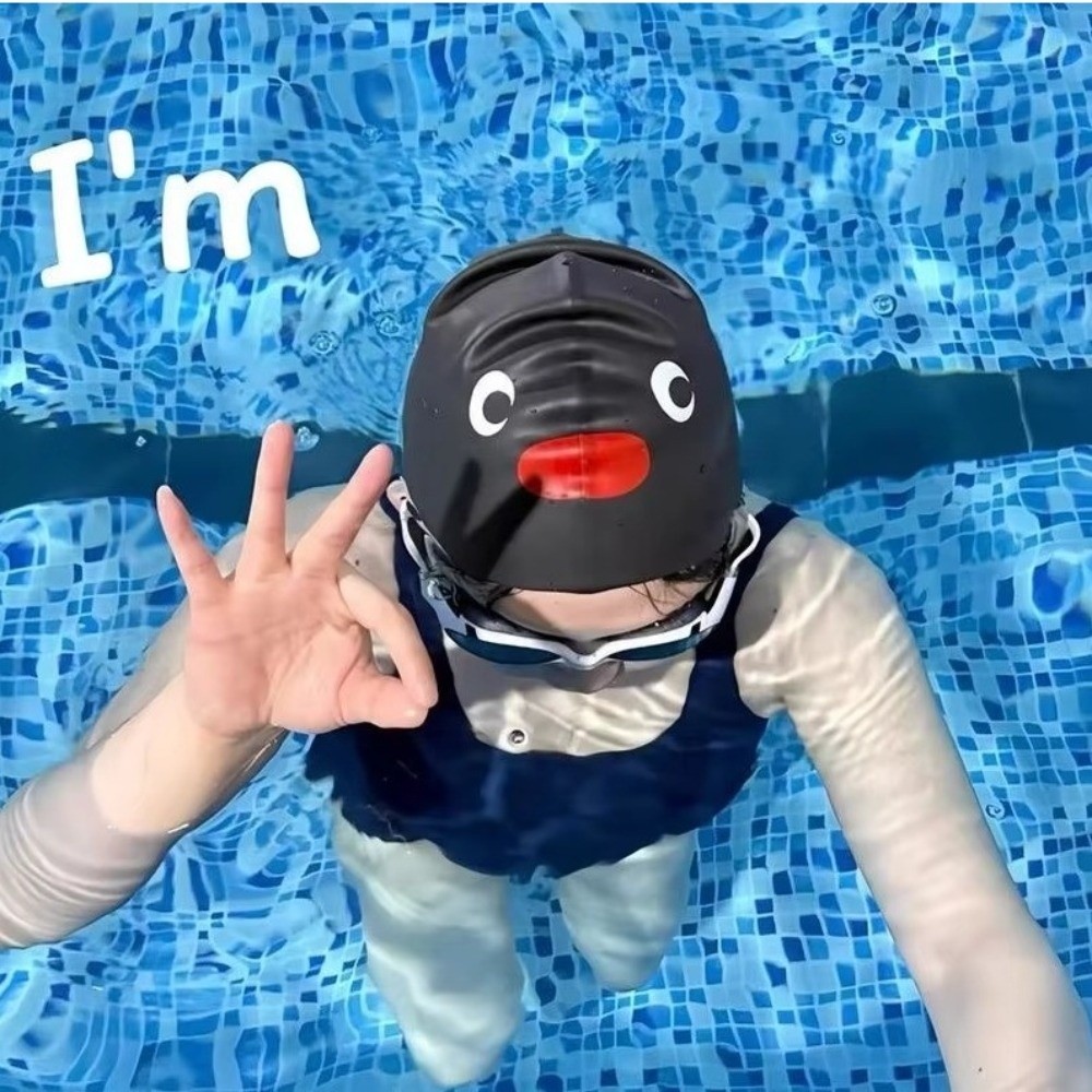 Cute Cartoon Elastic Penguin S - đánh giá và giá Aquatic Sports Cap