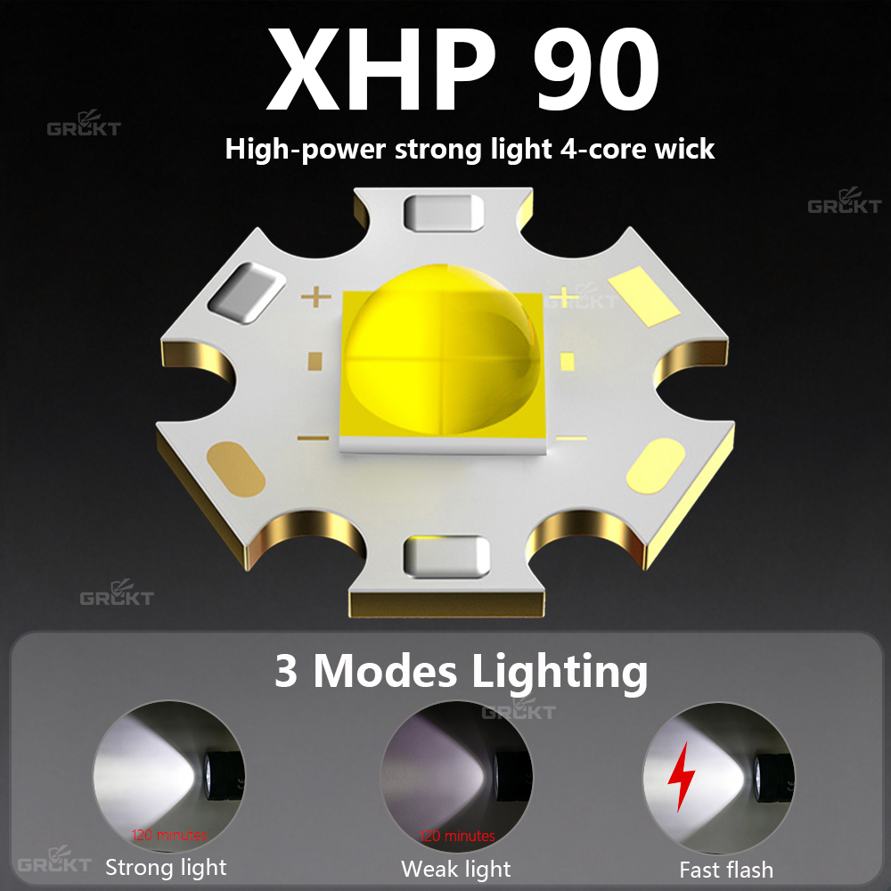 New XHP90 Diving Flashlight Un - đánh giá và giá Underwater Flashlight